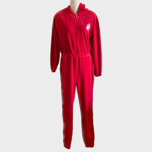 Juicy Couture Red Velour Jumpsuit XS